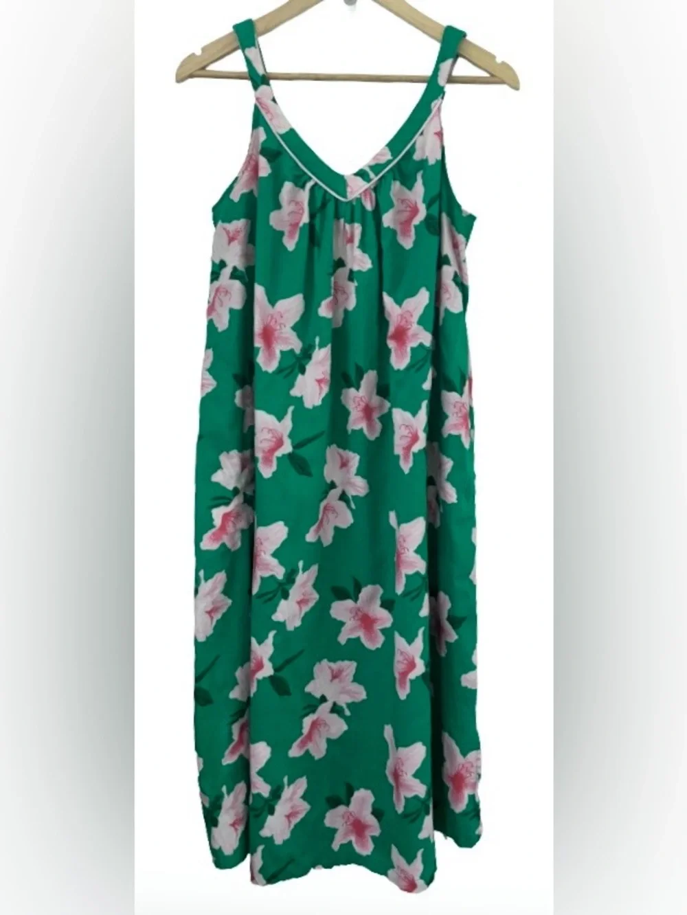 BedHead Green Maxi Skirt with Pink Floral Print